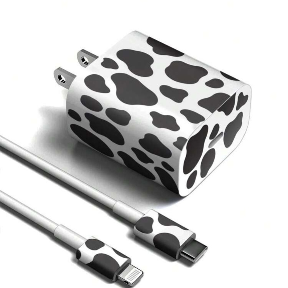 Cow Pattern Data Cable & Charger Head Sticker - Picture 7 of 8